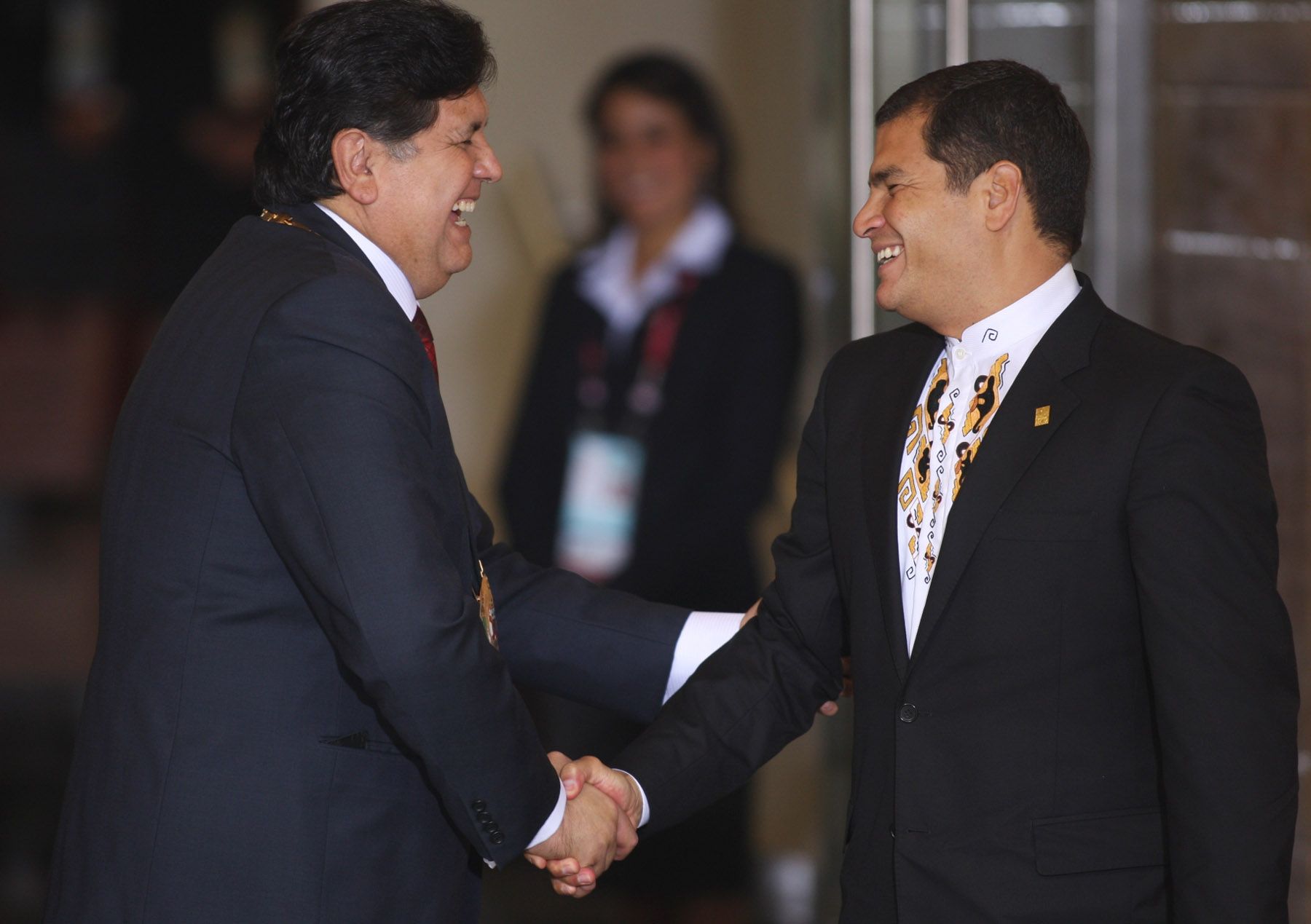 Alan Garcia und Rafael Correa