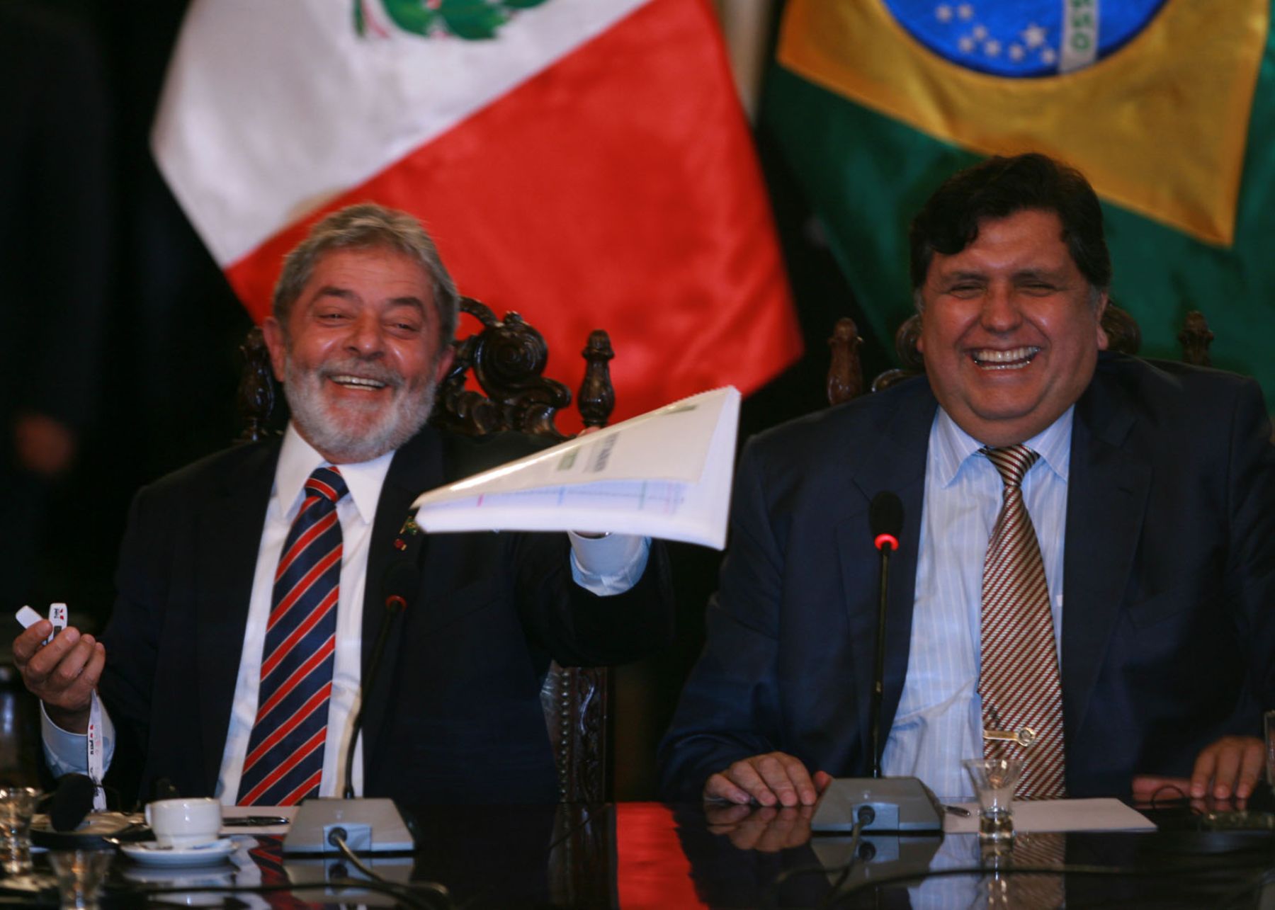 Alan Garcia und Luis Lula da Silva